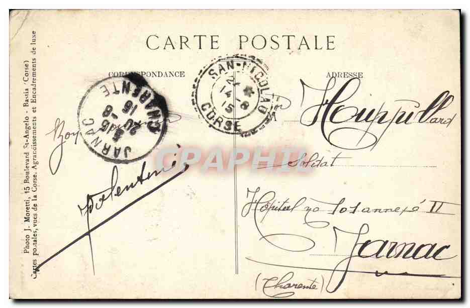 CPA Ajaccio Madame Mere Musee de l Hotel de Ville Napoleon  — Rückseite
