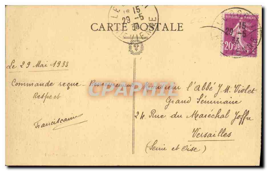 CPA Obazine Abbaye Cistercienne Xll e siecle Chateau partie Nord — Rückseite