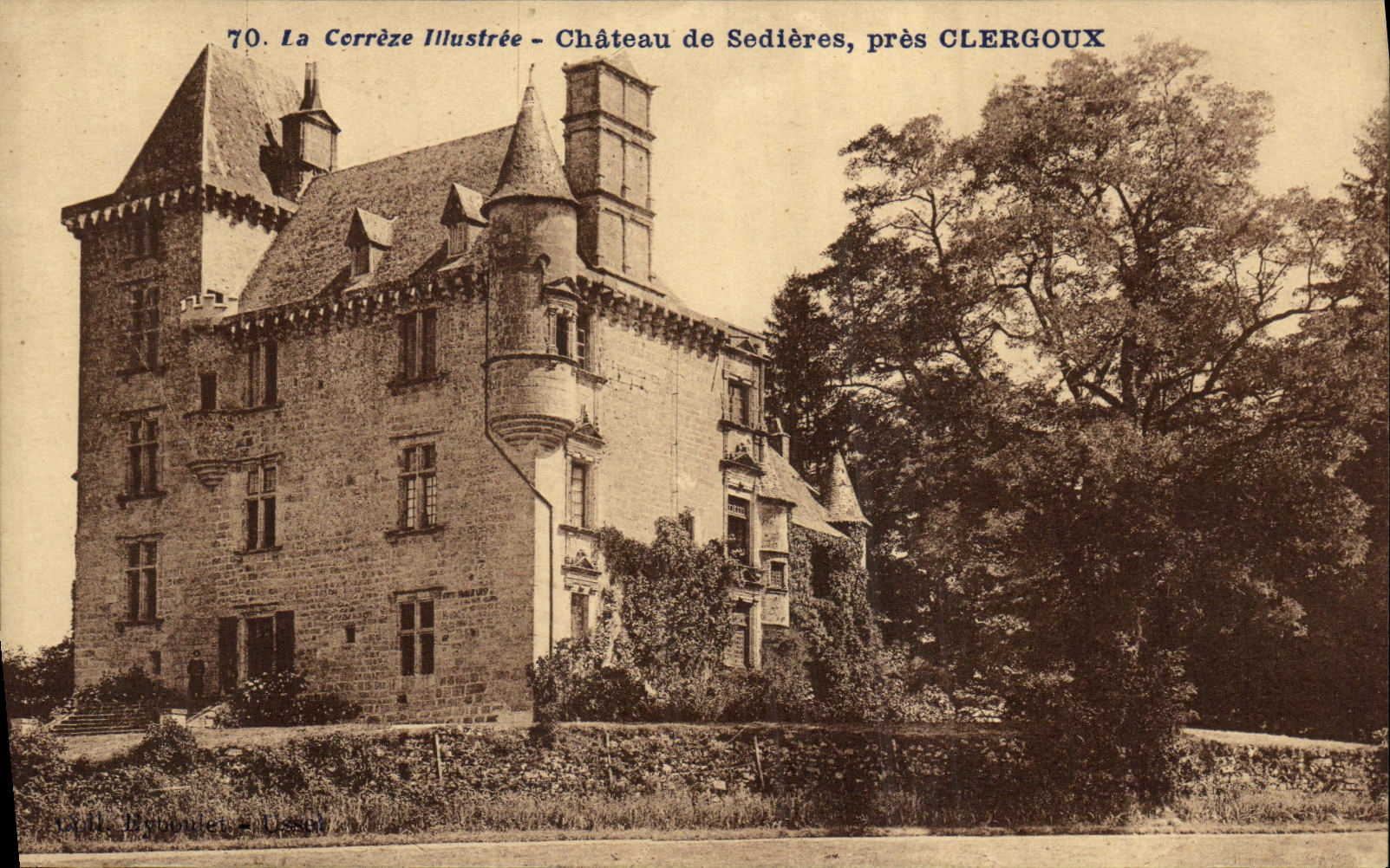 CPA La Correze Illustree Chateau de Sedieres pres Clergoux