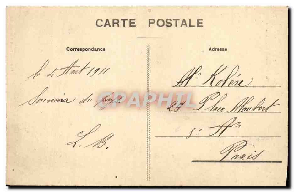 CPA Correze Le Saillant Une Cascade de la Vezere — Rückseite