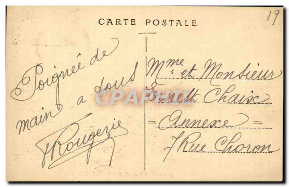 L'Autel des Druides de Vinzanet, près PEYRELEVADE — La Corrèze Illustrée, n°11 — Verso