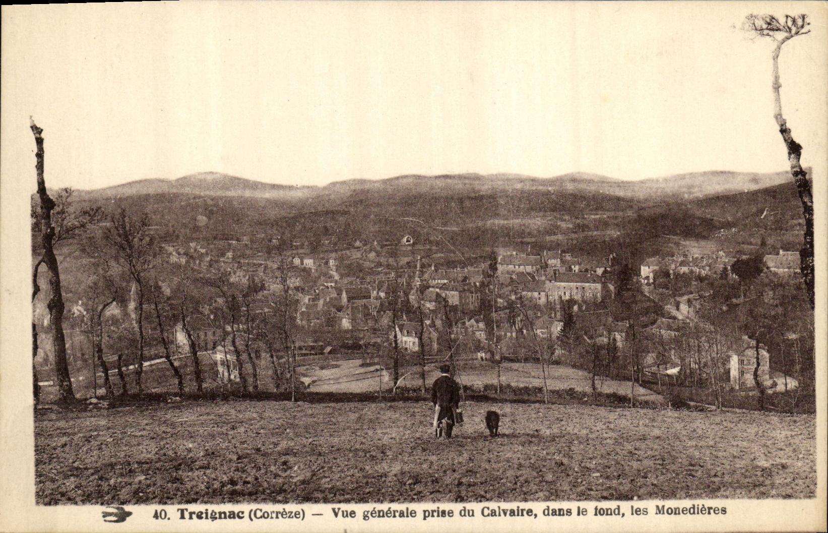 CPA Treignac Vue Generalle prise du Calvaire dans le Lond les Monedieres