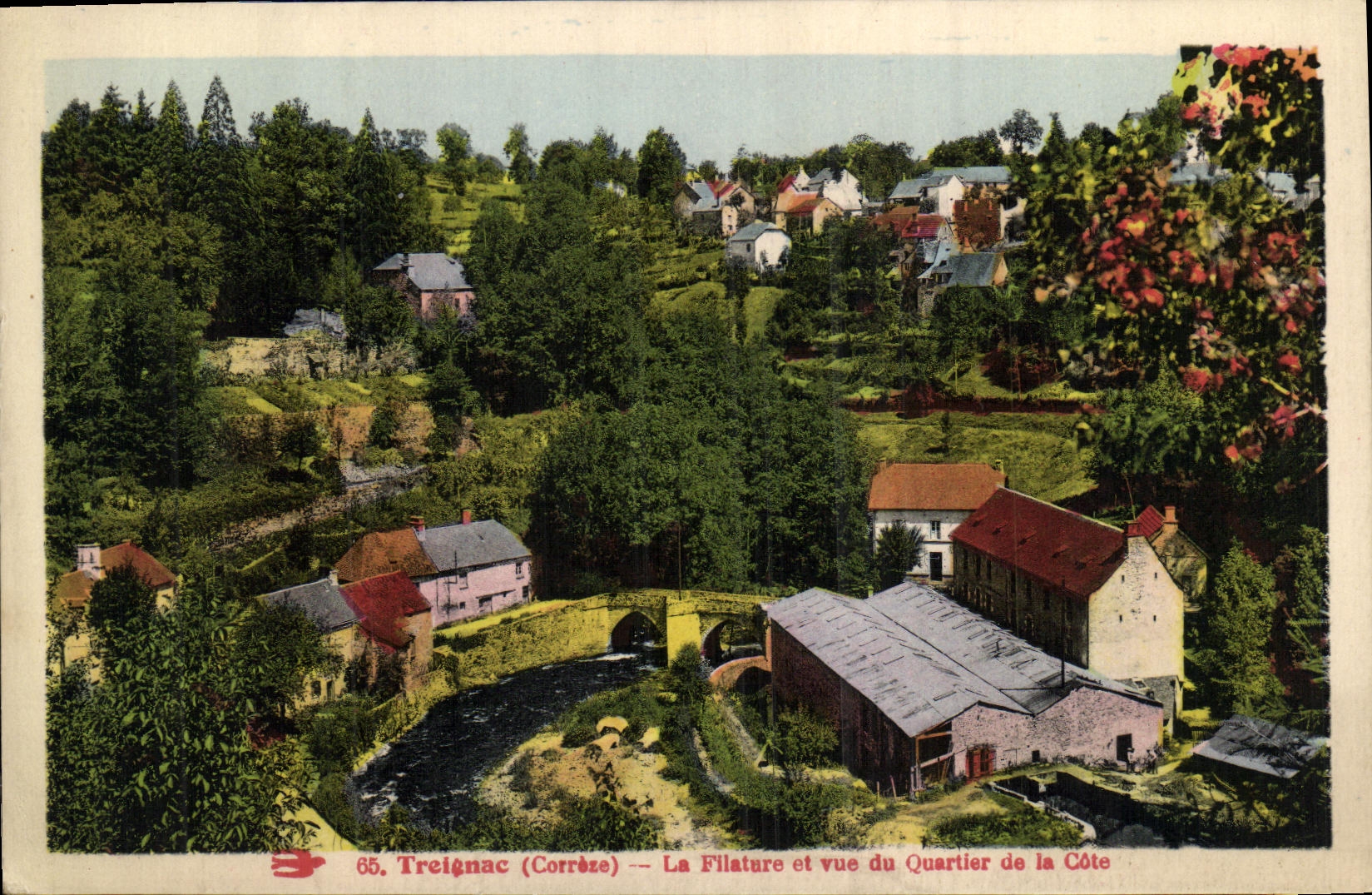 CPA Treignac La Fillature et Vue du Quartier de la Cote