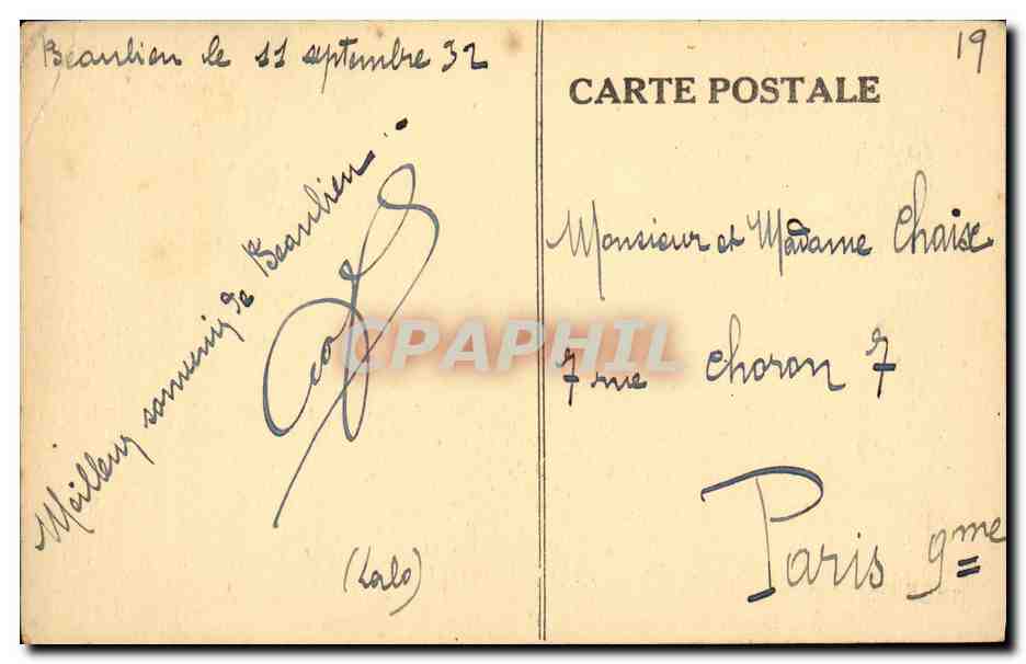 CPA Beaulieu sur Dohdogne Vue Generale — Rückseite