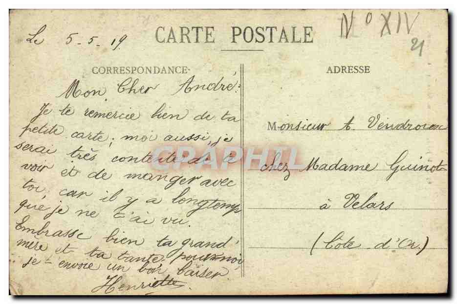 CPA Dijon Fontaine Blondat — Rückseite