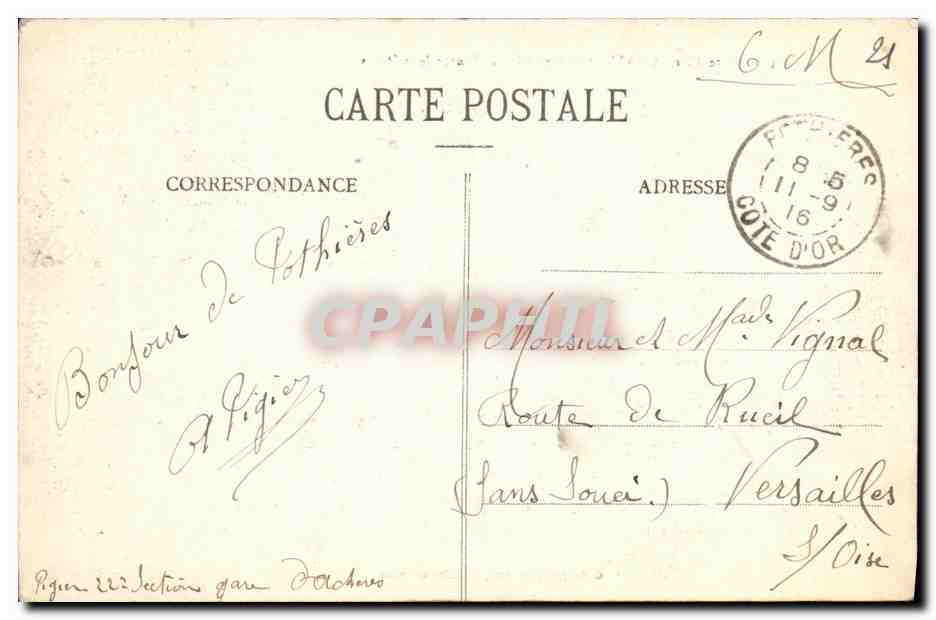 CPA Cote d Or Chatillon sur Seine Source de la Douix — Rückseite