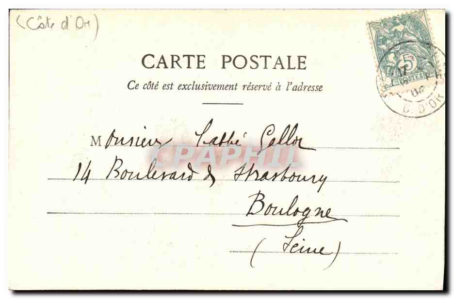 CPA Chatillon sur Seine Eglise Saint Vorles — Rückseite