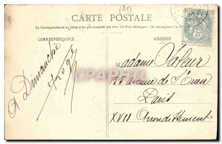 CPA Chatillon sur Seine Place Marmont — Rückseite