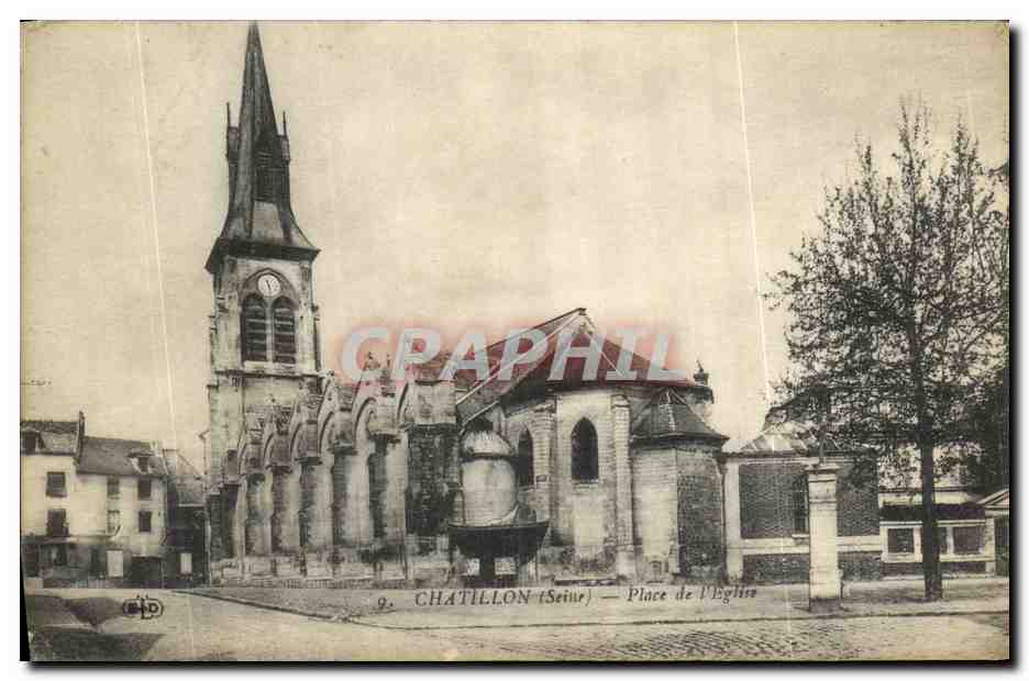CPA Chatillon Seine Place de l Eglise