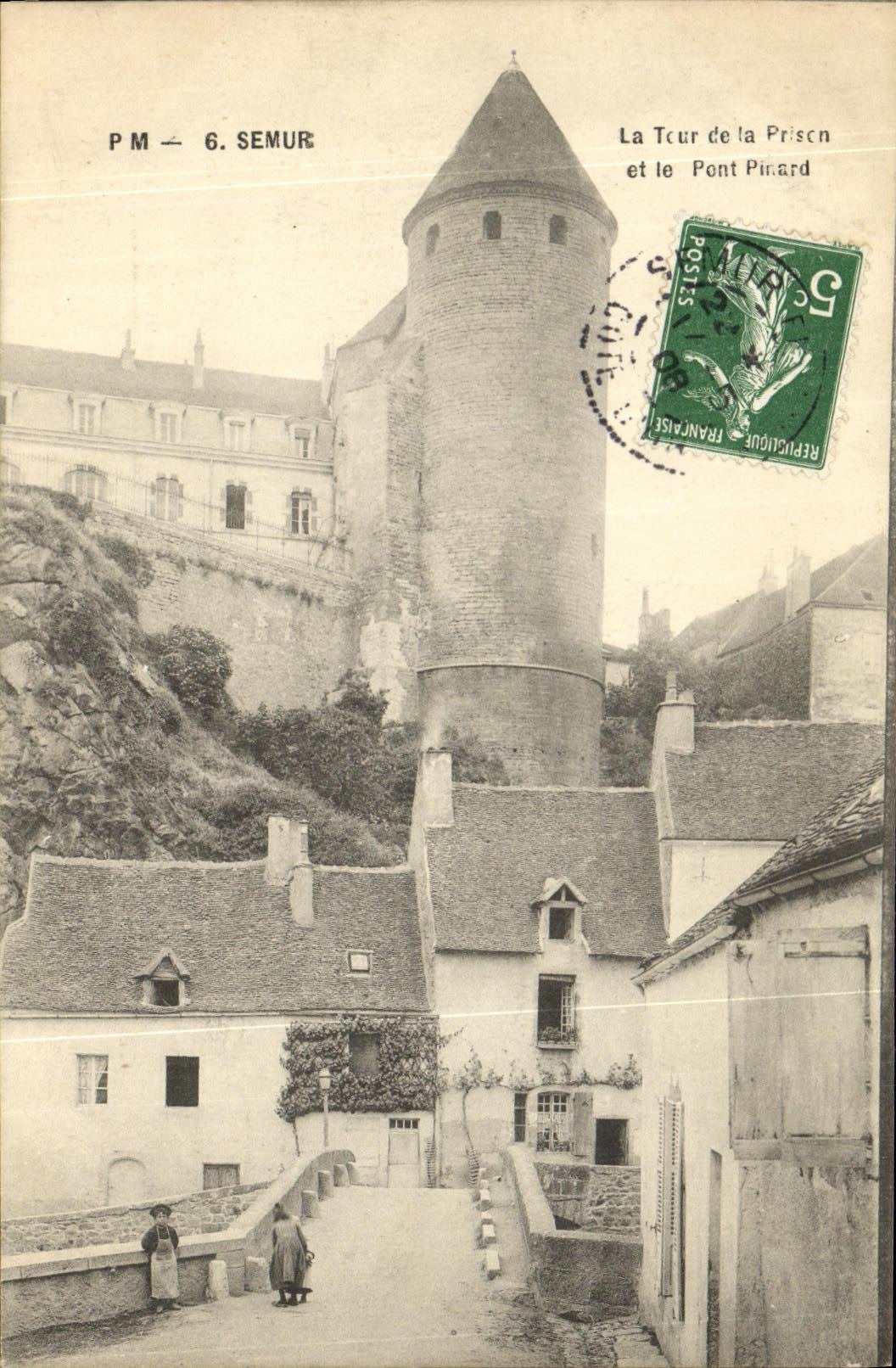 CPA Semur La Tour de la Prise et le Pont Pinard