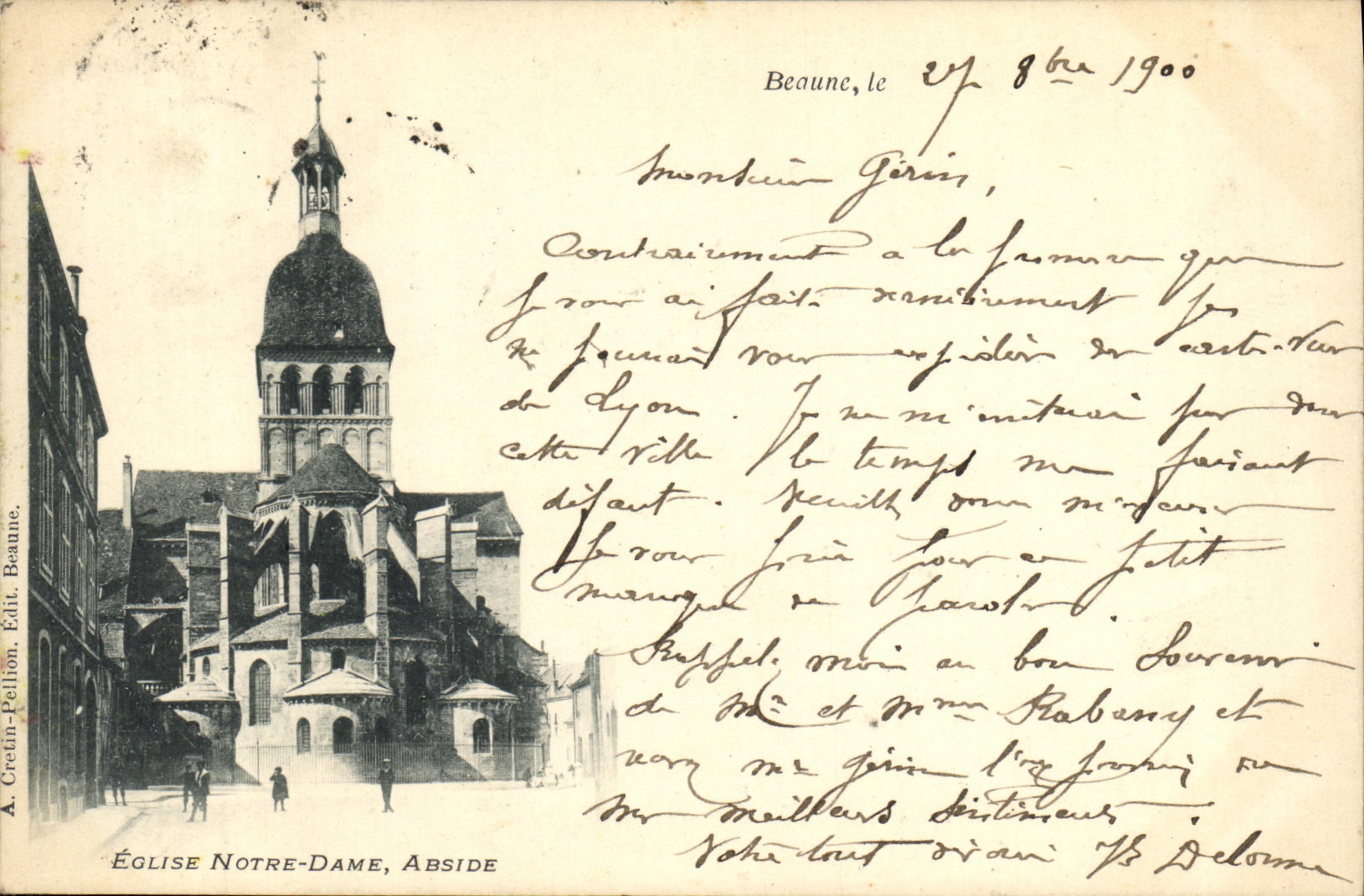 CPA Beaune Eglise Notre Dame Abside 