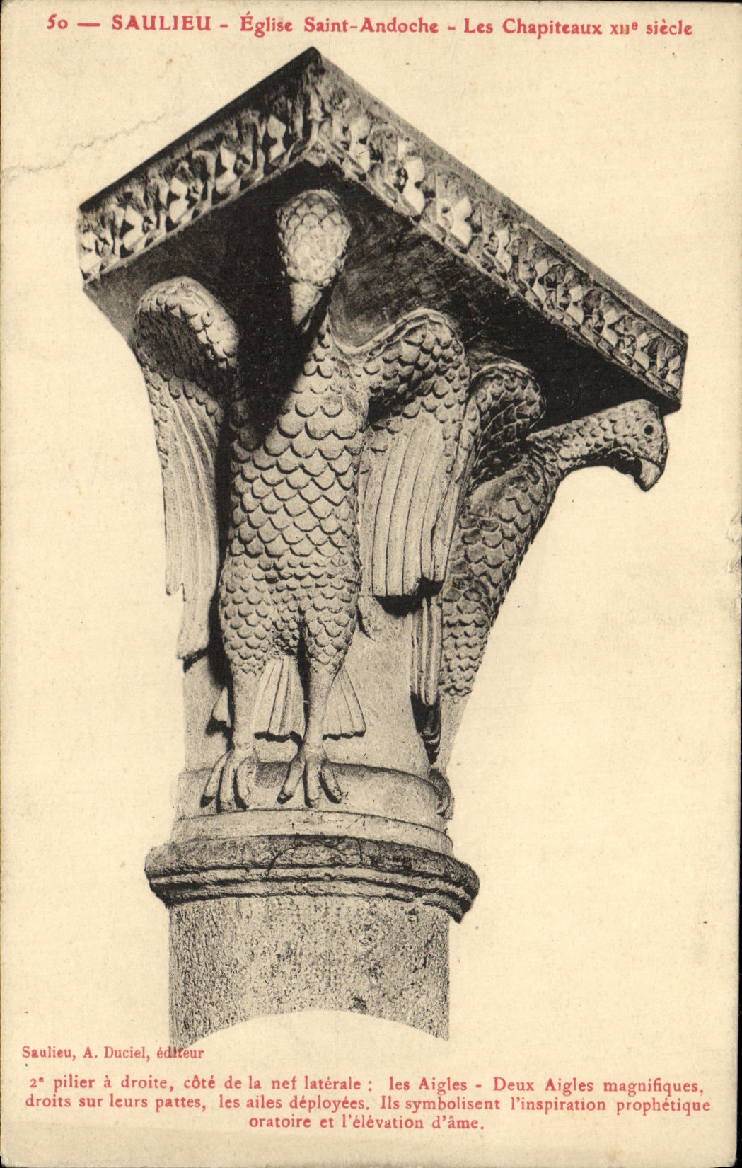 CPA Saulieu Eglise Saint Andoche Les Chapiteaux Xll e siecle