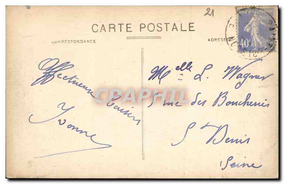 CPA En Morvan Saulieu Pierre Champeul Station prehistorique — Rückseite