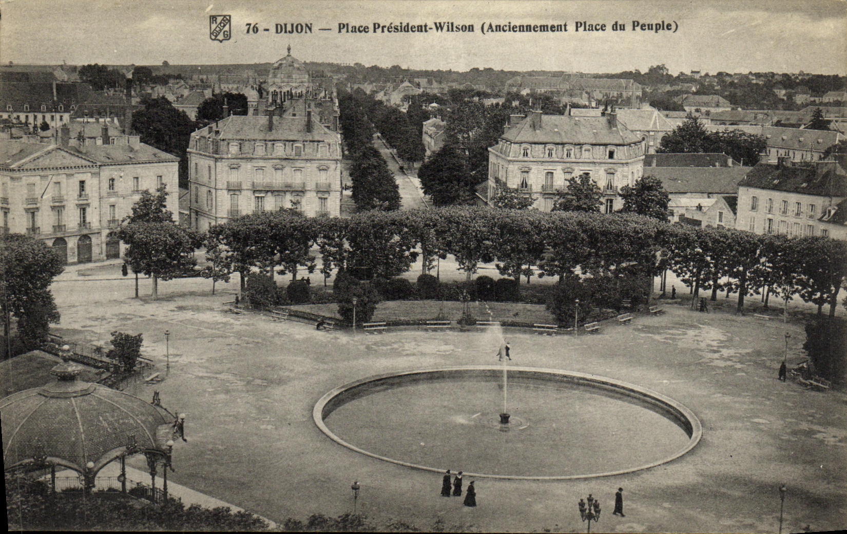 CPA Dijon Place Presideat Wilson Place Anciennement place du peuple