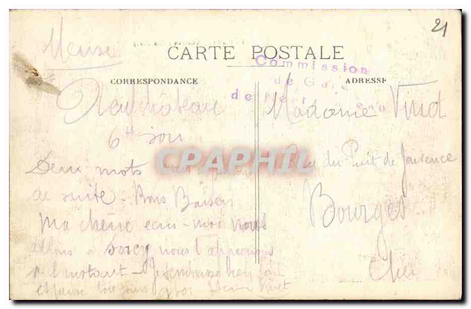 Dijon — Château d'Eau Darcy — éditeur R. G. n° 98 — Rückseite