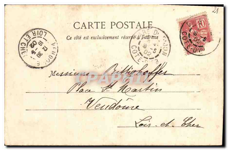 CPA Dijon Puits d Amour  — Rückseite