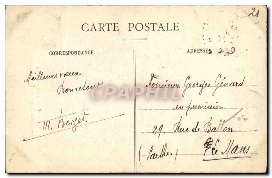 CPA Dijon Puits de Moise Le Prophetes Daniel et lsaie — Verso