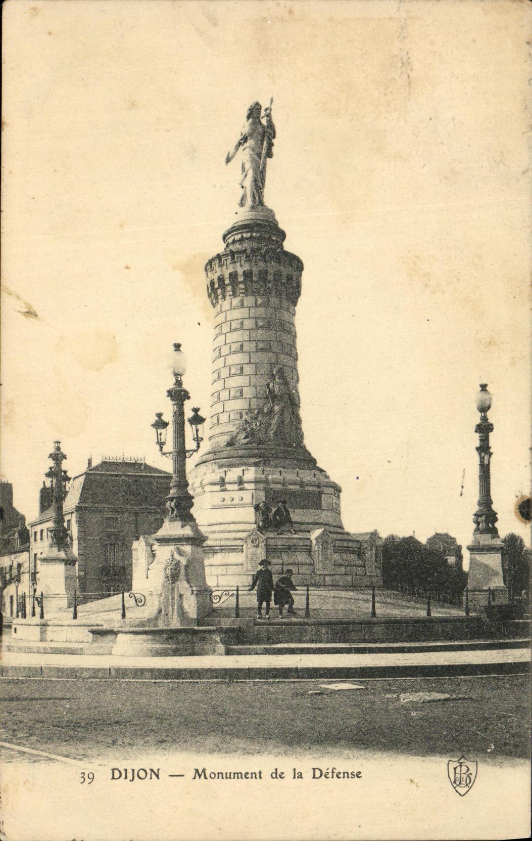 CPA Dijon Monument de la Defense Militaria