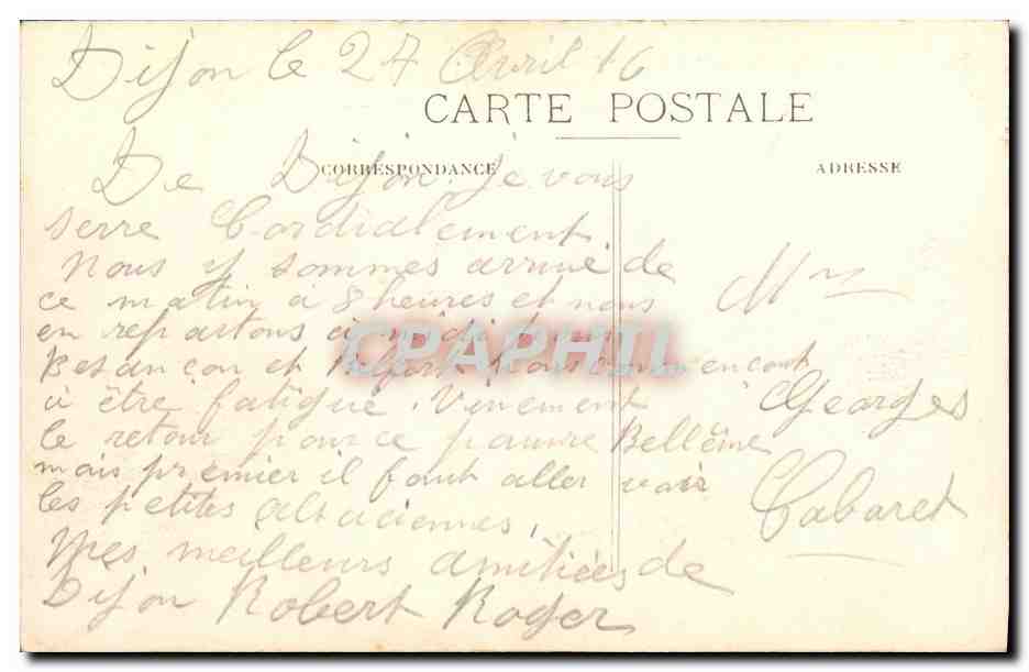 CPA Dijon Vue Generale prise de la Tour de l Hotel de Ville Ouest — Verso