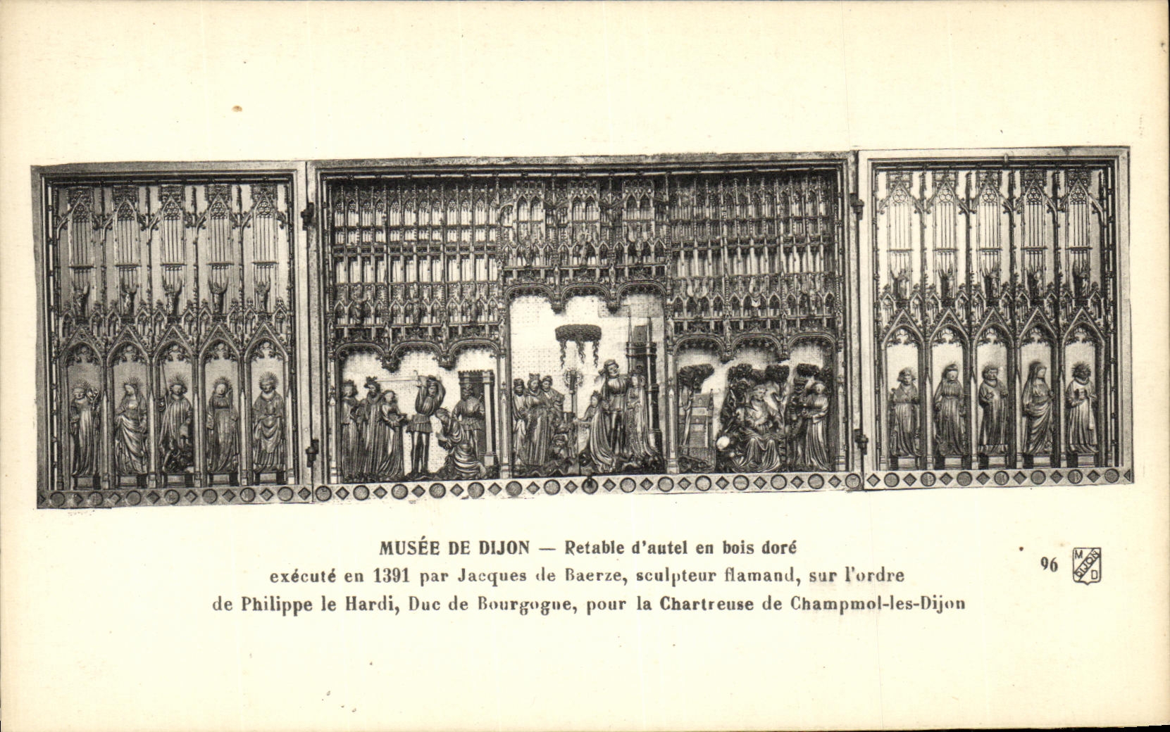 CPA Musee de Dijon Retable d autel en bois dore