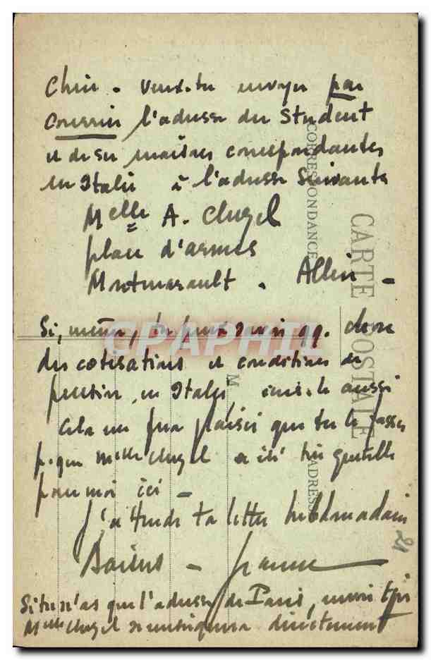 CPA Dijon Maison Milsand — Rückseite
