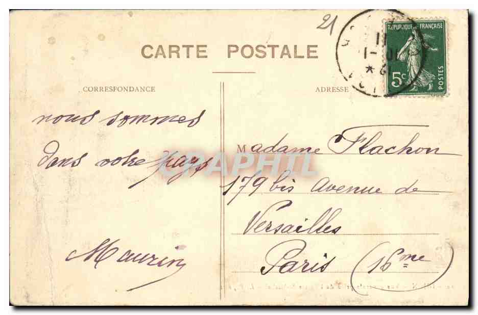CPA Dijon Vue generale prise de l Eglise St Michel — Rückseite