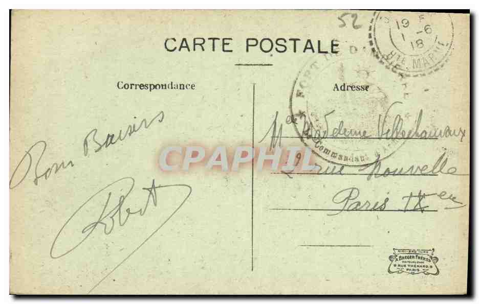 CPA Montigny le Roi L Hotel de Ville — Rückseite