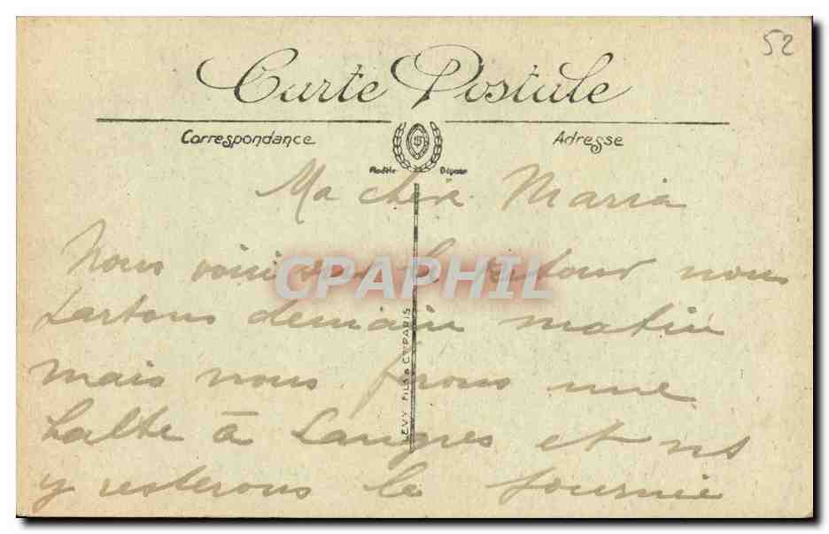 CPA Bourbonne Les Bains Etablissement Thermal et buvette  — Rückseite