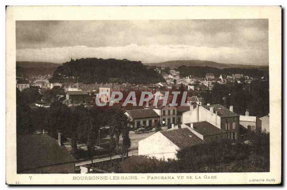 CPA Bourbonne Les Bains Panorama Vu De La Gare