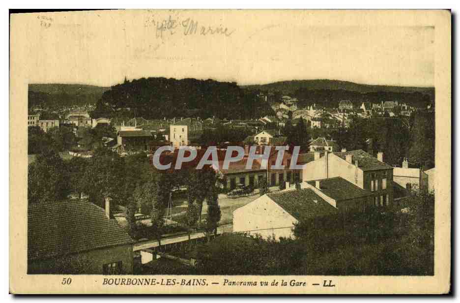 CPA Bourbonne Les Bains Panorama Vu de la Gare