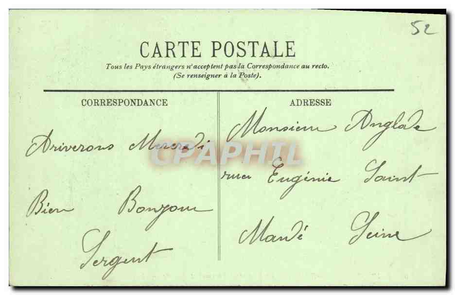 CPA Bourbonne Les Bains Etablissement Thermal et Buvette — Rückseite