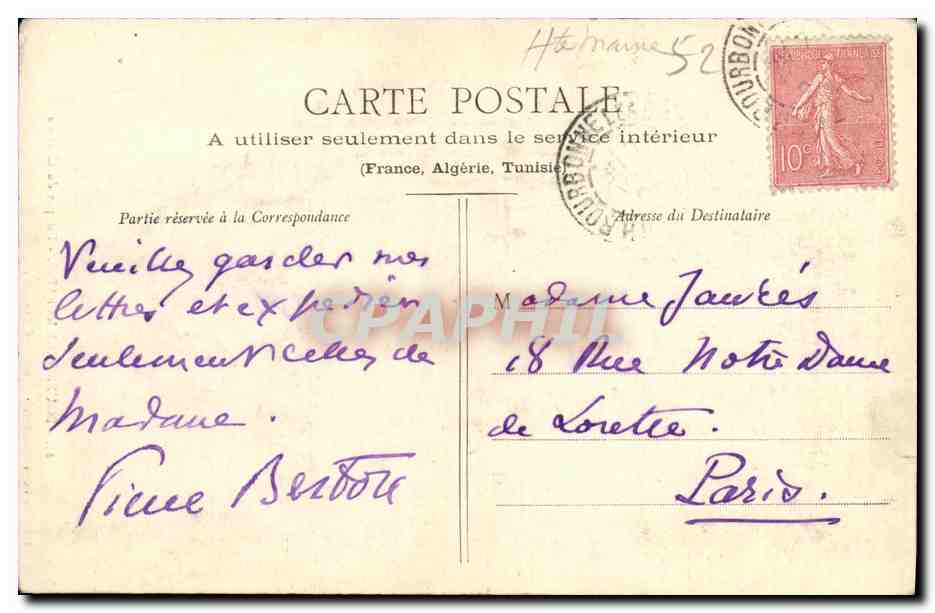 CPA Bourbonne Les Bains Donjon du Chateau — Back