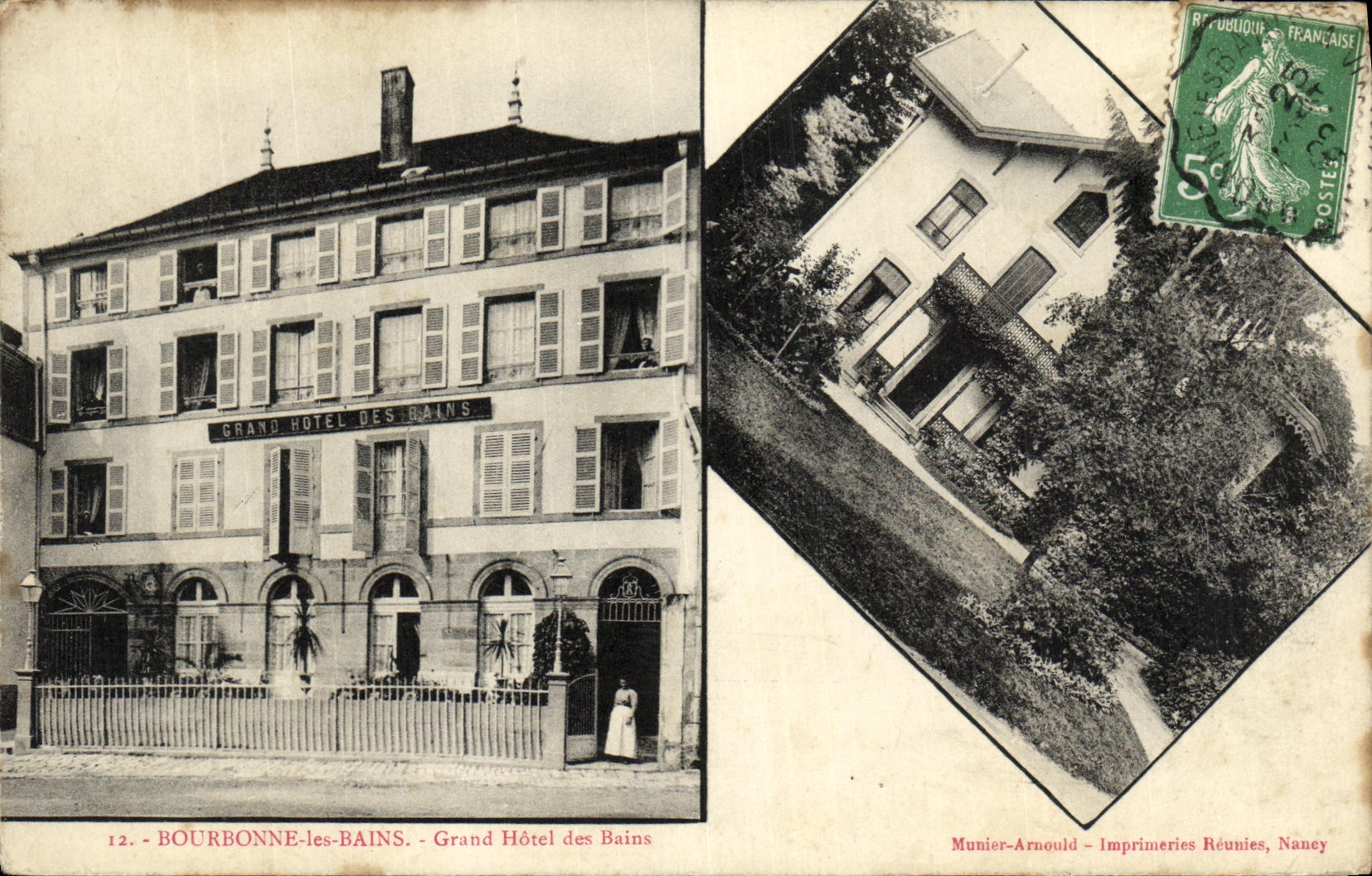 CPA Bourbonne Les Bains Grand Hotel des Bains