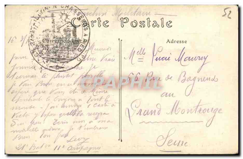 CPA Langres Les Remparts vue prise de la Place Saint Ferjeux — Rückseite