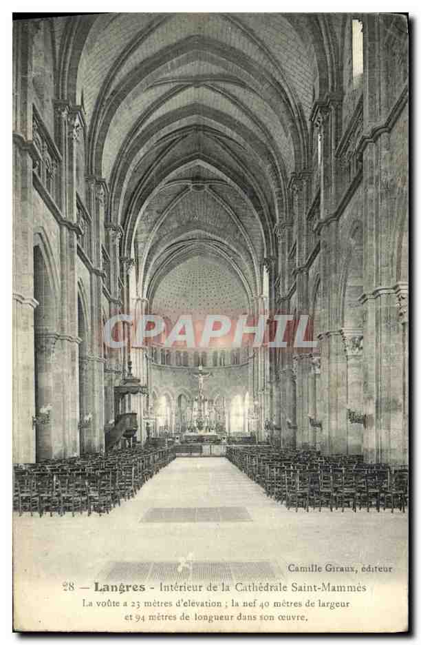 CPA Langres Interieur de La Cathedrale Saint Mammes