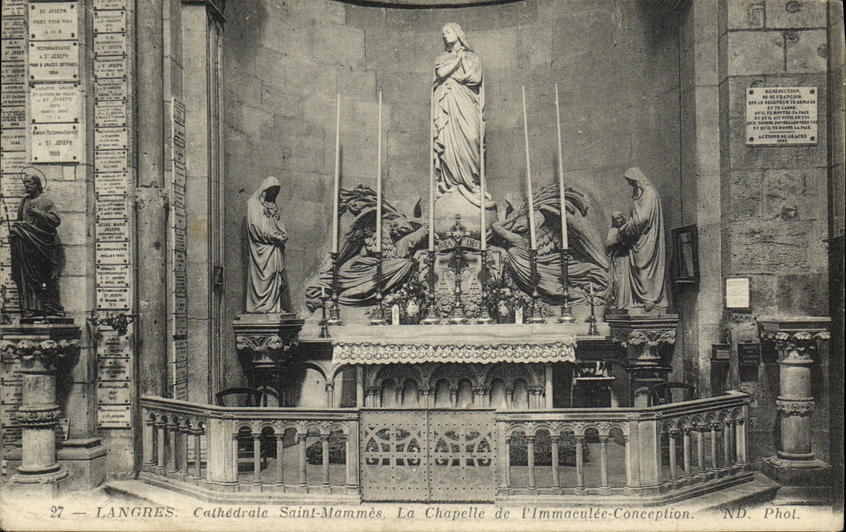 CPA Langres Cathedrale Saint Mammes La Chapelle de L immaculee Conception