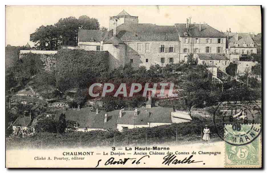 CPA Chaumont Le Donjon Ancien Chateau des Comtes de Champagne