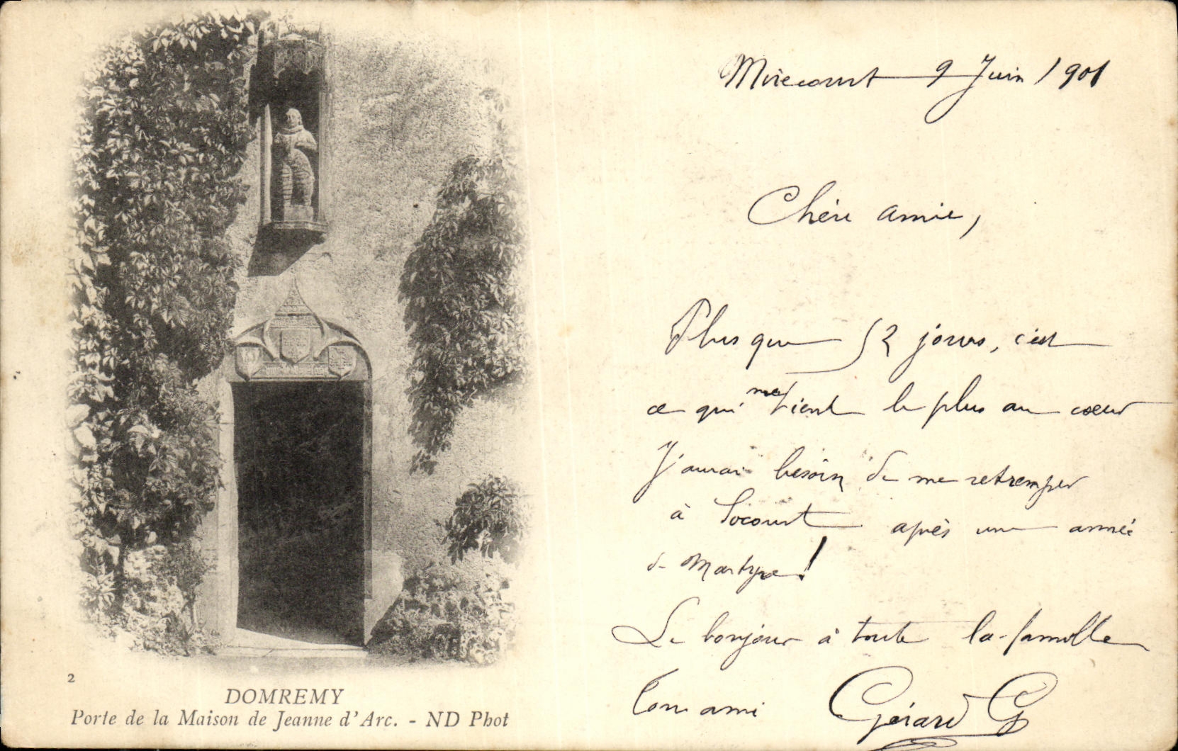 CPA Domremy Porte de la Maison de Jeanne d Arc