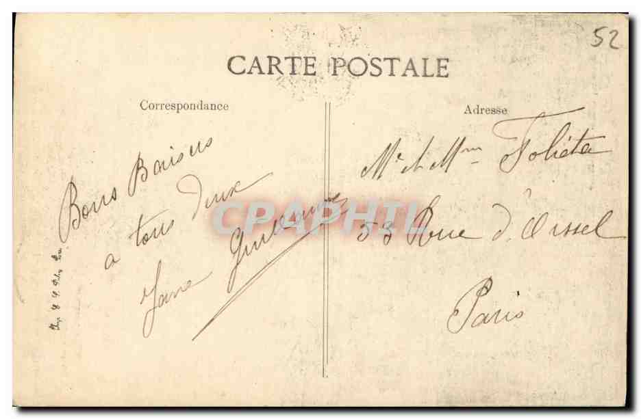 CPA Saint Dizier Le Monument de la Defense Militaria — Rückseite