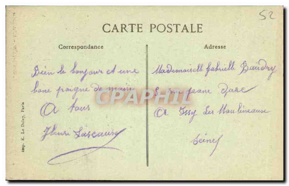 CPA Saint Dizier Le Monument de la Defense Militaria — Rückseite