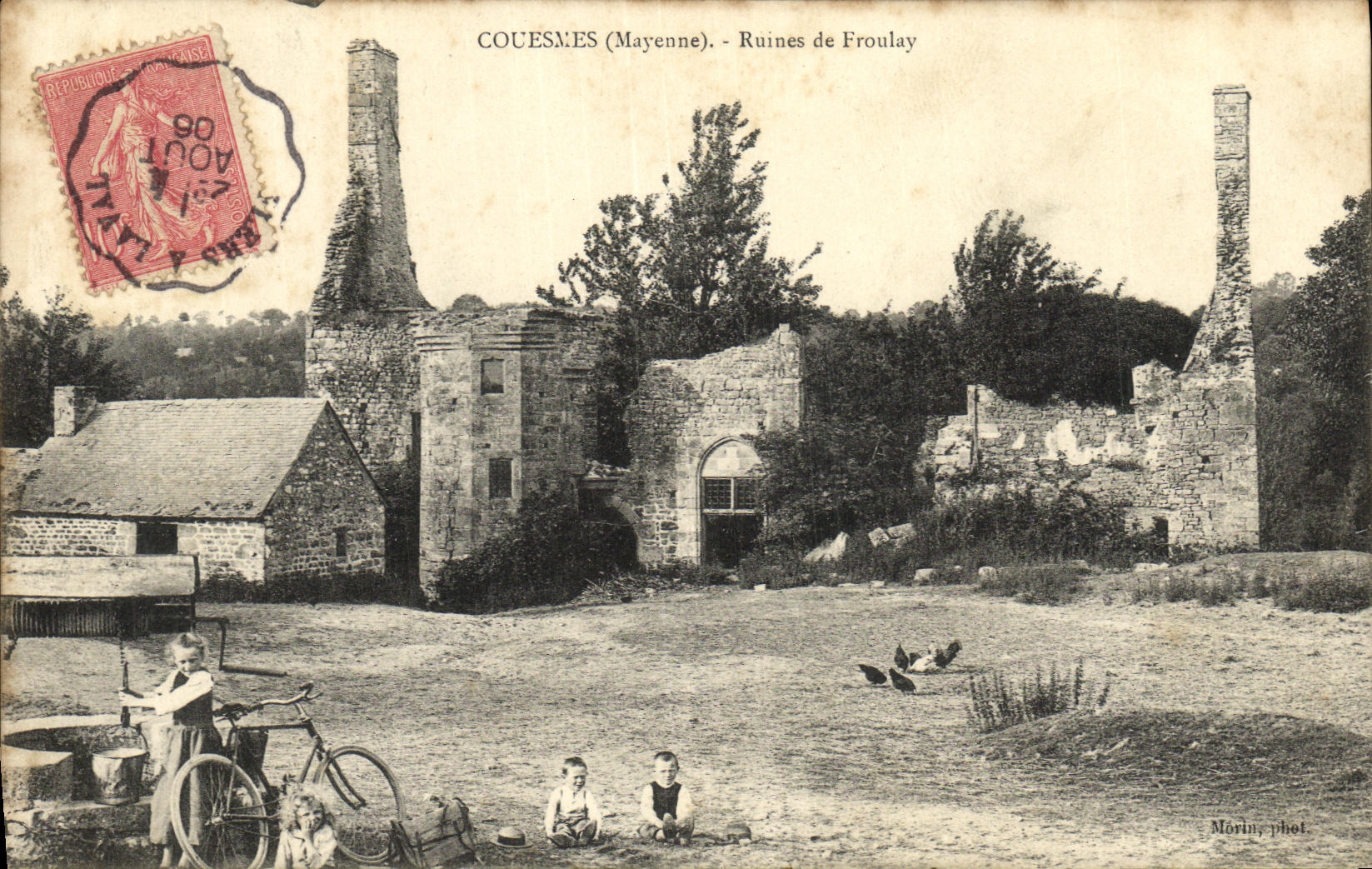 CPA Couesmes Runines de Froulay Enfants