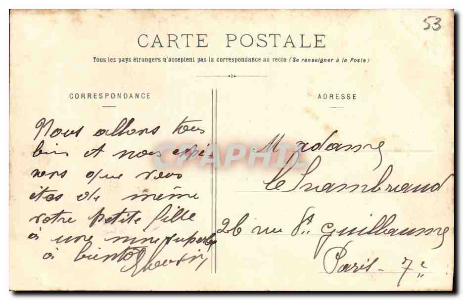 CPA Couesmes Runines de Froulay Enfants — Rückseite