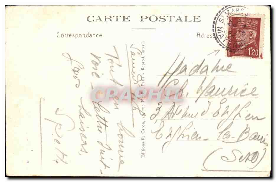 CPA Saint Mars sur la Futaie Interieur de l Eglise — Rückseite