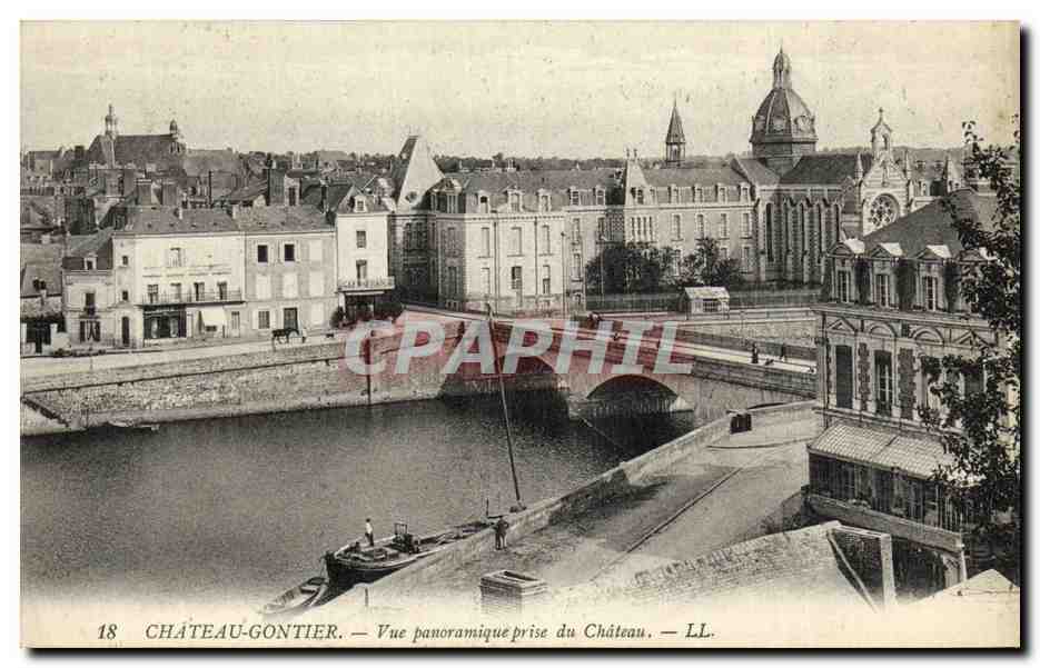 Château-Gaontier — Vue panoramique prise du Château — LL. — N°18
