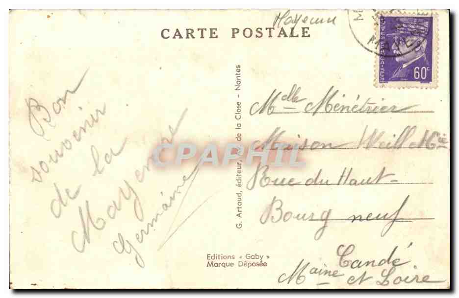 CPA Mayenne Le Viaduc et les Moulins — Rückseite