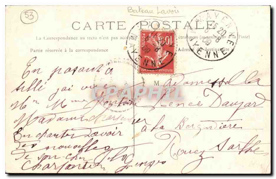 Mayenne — Vieux Château — A. Chevrinais, phot., Mayenne — Back