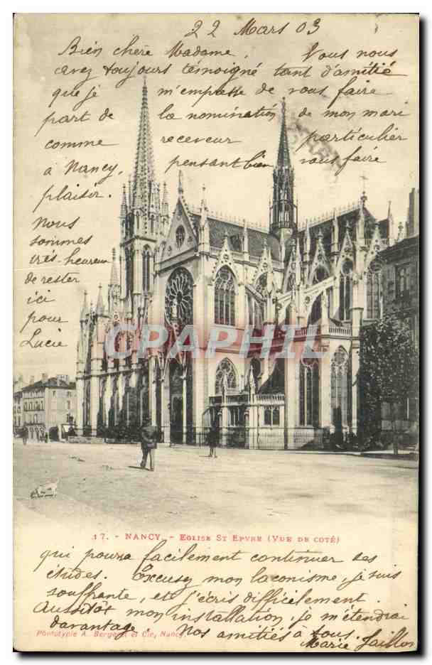 CPA Nancy Eglise St Epvre Vue de cote 