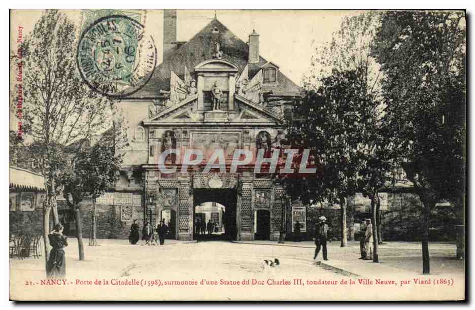 CPA Nancy Porte de la Citadelle Surmontee d Une Statue de Due Charles III