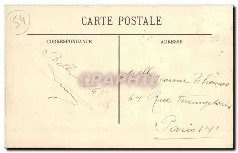 CPA Nancy Fontaine Place Carnot — Rückseite