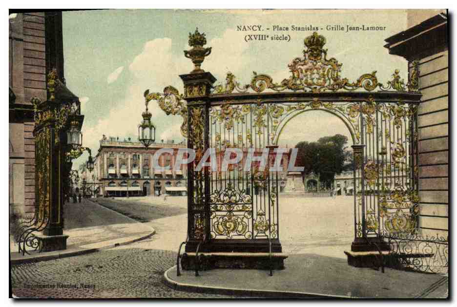 CPA Nancy Place Stanislas Grille Jean Lamour